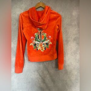 Juicy Couture Paradise orange velour track suit Y2K 2000's Top